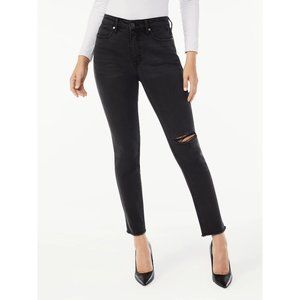 Sofia Jeans by Sofia Vergara Adora Super High Rise Curvy Girlfriend Black Jeans